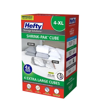 Hefty SHRINK-PAK CUBE XL 4PK HFT-7053463-2